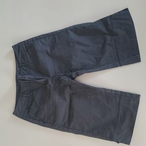 Size 2 New York & Co dark gray w/ white pinstripe dress bermuda shorts